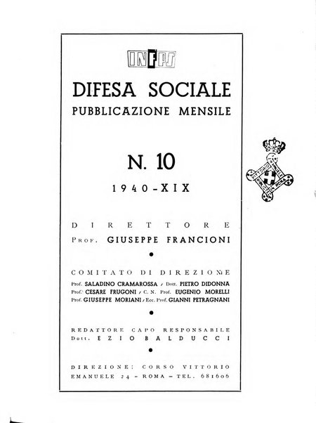 Difesa sociale rivista di igiene, previdenza ed assistenza