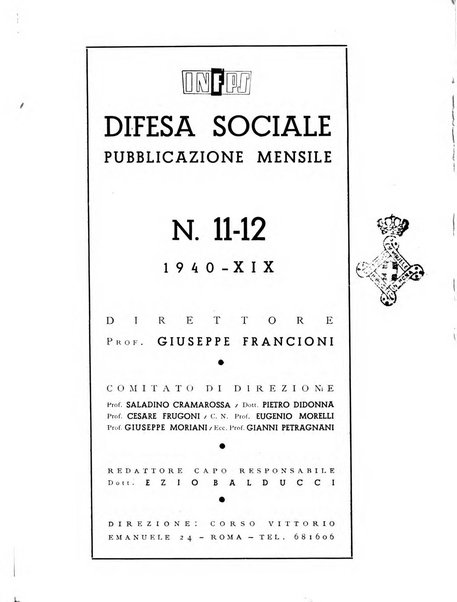 Difesa sociale rivista di igiene, previdenza ed assistenza