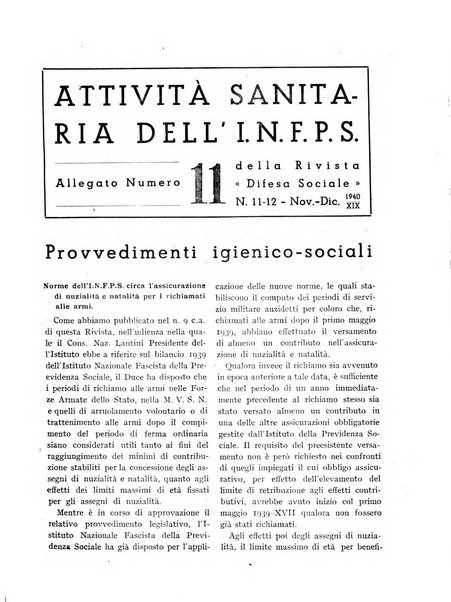 Difesa sociale rivista di igiene, previdenza ed assistenza