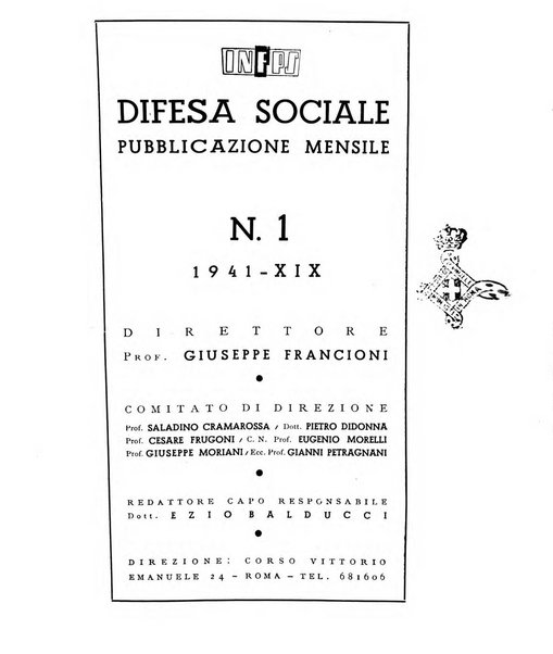 Difesa sociale rivista di igiene, previdenza ed assistenza