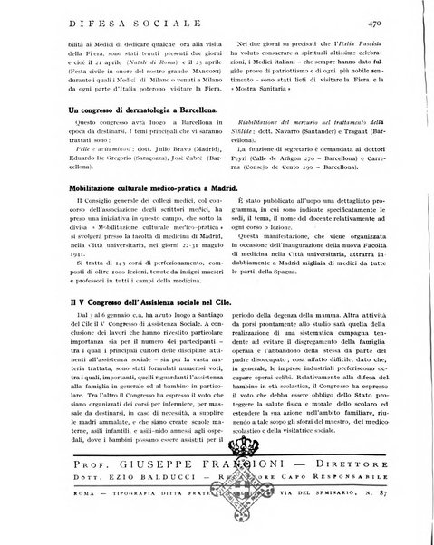 Difesa sociale rivista di igiene, previdenza ed assistenza