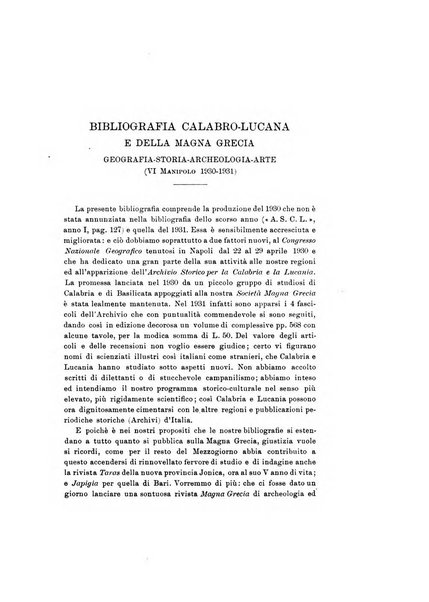 Archivio storico per la Calabria e la Lucania