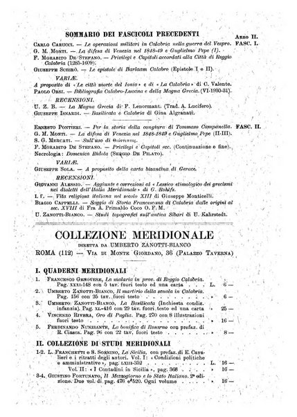 Archivio storico per la Calabria e la Lucania