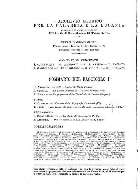 Archivio storico per la Calabria e la Lucania