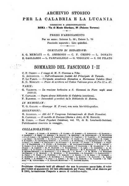 Archivio storico per la Calabria e la Lucania