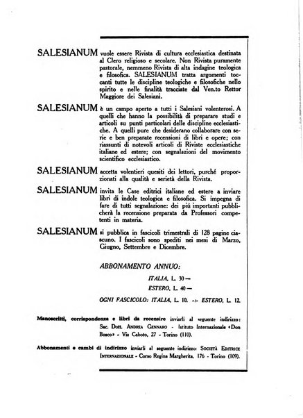 Salesianum periodicum internationale trimestre