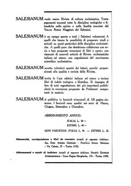 Salesianum periodicum internationale trimestre