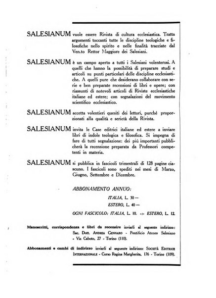 Salesianum periodicum internationale trimestre