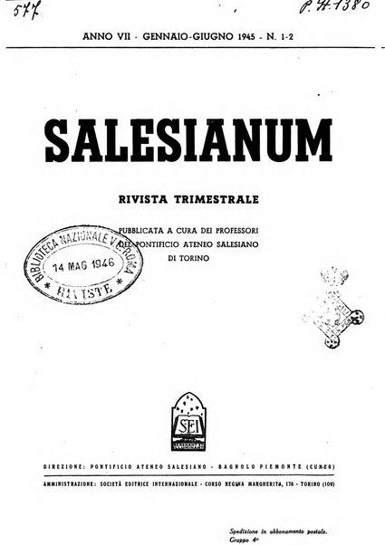 Salesianum periodicum internationale trimestre