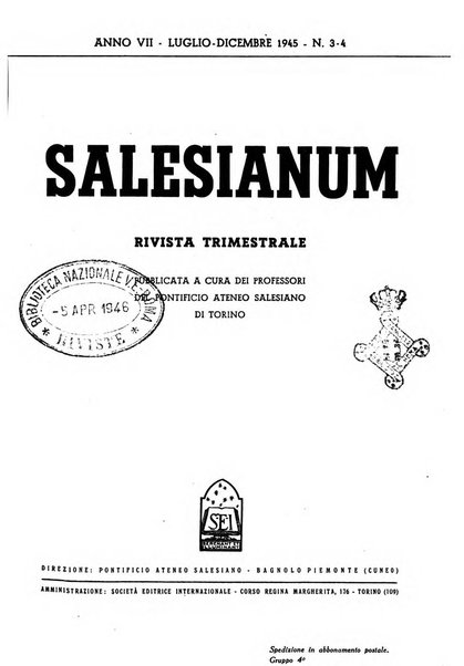 Salesianum periodicum internationale trimestre