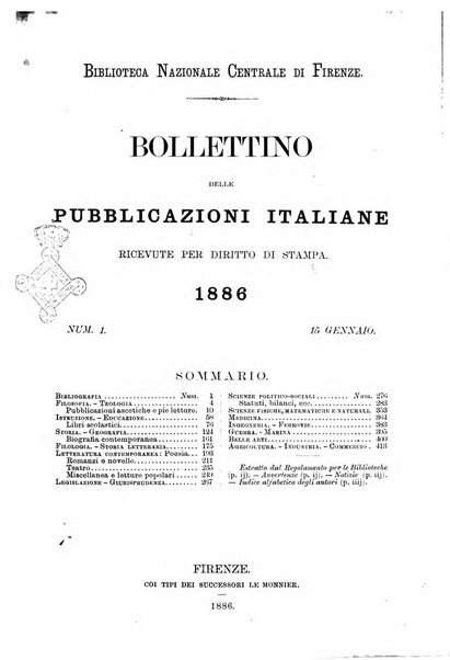 Bollettino delle pubblicazioni italiane ricevute per diritto di stampa