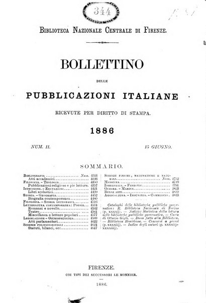 Bollettino delle pubblicazioni italiane ricevute per diritto di stampa