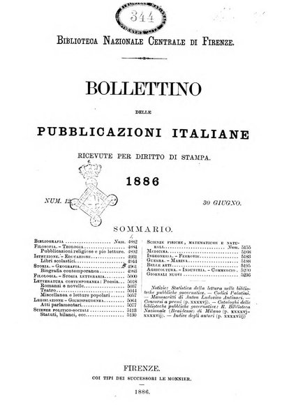 Bollettino delle pubblicazioni italiane ricevute per diritto di stampa