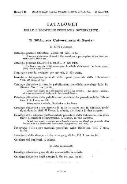 Bollettino delle pubblicazioni italiane ricevute per diritto di stampa