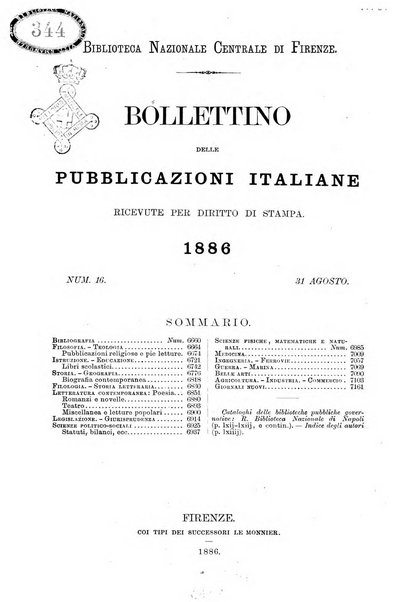 Bollettino delle pubblicazioni italiane ricevute per diritto di stampa