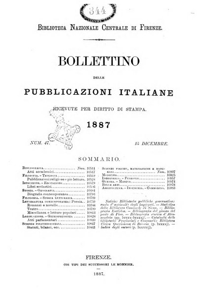 Bollettino delle pubblicazioni italiane ricevute per diritto di stampa