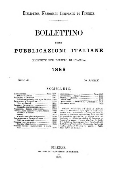 Bollettino delle pubblicazioni italiane ricevute per diritto di stampa