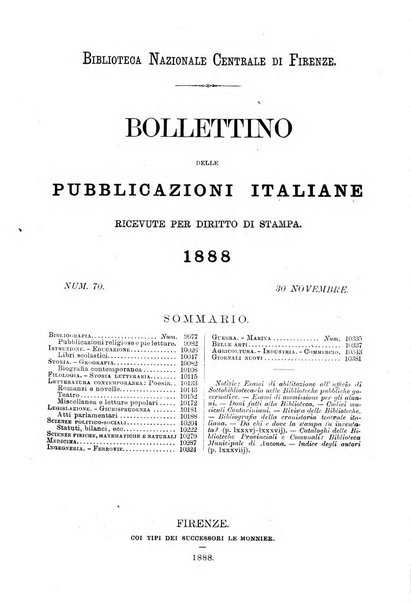 Bollettino delle pubblicazioni italiane ricevute per diritto di stampa