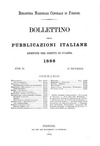 Bollettino delle pubblicazioni italiane ricevute per diritto di stampa