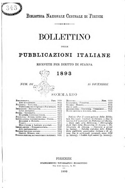 Bollettino delle pubblicazioni italiane ricevute per diritto di stampa