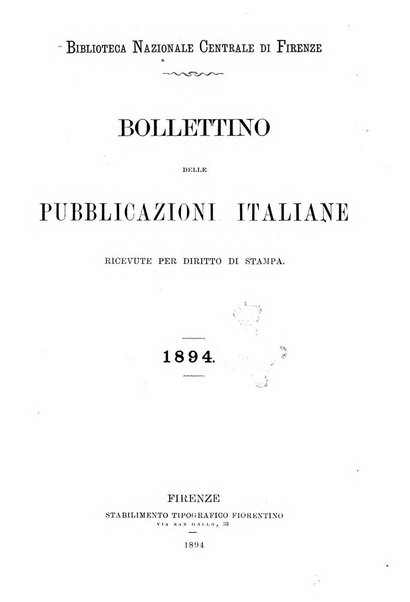 Bollettino delle pubblicazioni italiane ricevute per diritto di stampa