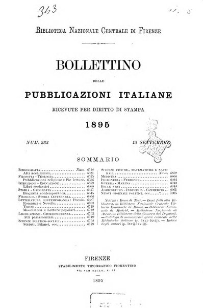 Bollettino delle pubblicazioni italiane ricevute per diritto di stampa