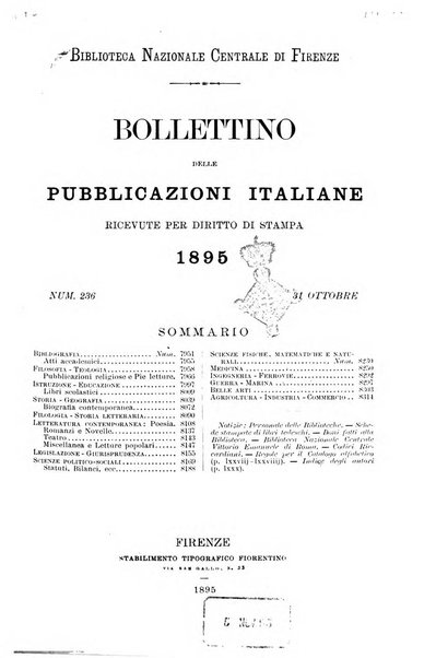 Bollettino delle pubblicazioni italiane ricevute per diritto di stampa