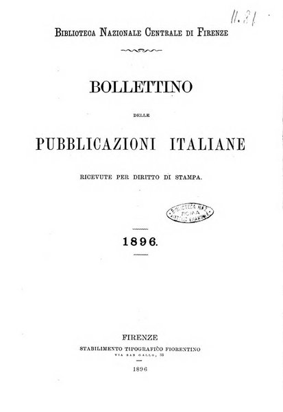 Bollettino delle pubblicazioni italiane ricevute per diritto di stampa