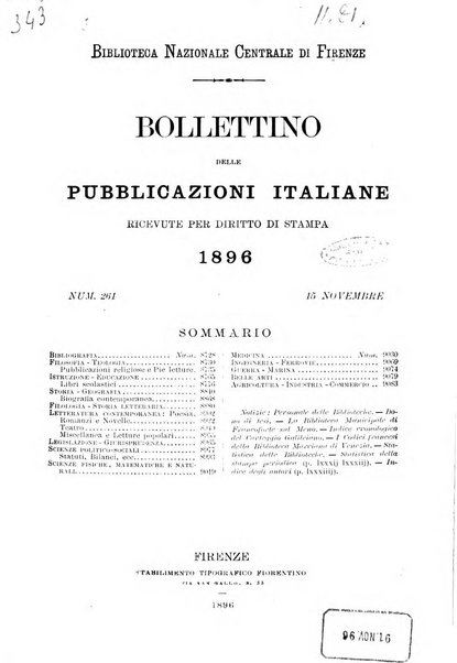 Bollettino delle pubblicazioni italiane ricevute per diritto di stampa