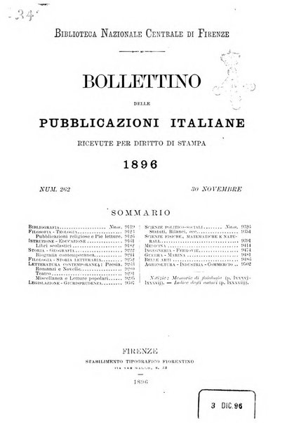 Bollettino delle pubblicazioni italiane ricevute per diritto di stampa