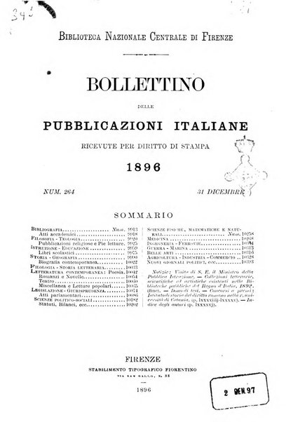 Bollettino delle pubblicazioni italiane ricevute per diritto di stampa