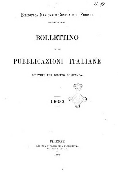 Bollettino delle pubblicazioni italiane ricevute per diritto di stampa