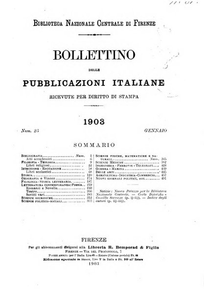 Bollettino delle pubblicazioni italiane ricevute per diritto di stampa