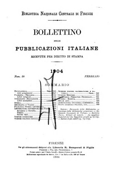 Bollettino delle pubblicazioni italiane ricevute per diritto di stampa