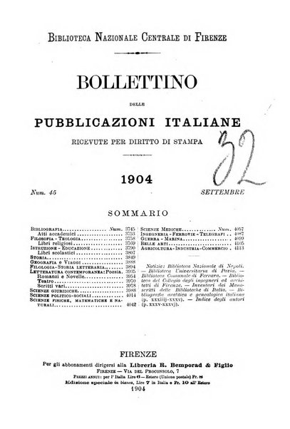 Bollettino delle pubblicazioni italiane ricevute per diritto di stampa