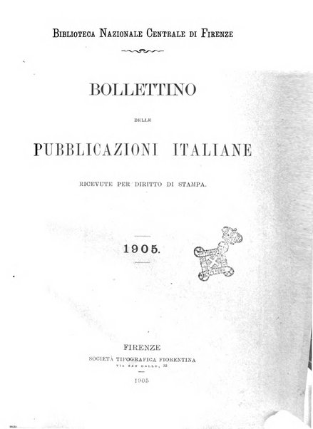 Bollettino delle pubblicazioni italiane ricevute per diritto di stampa