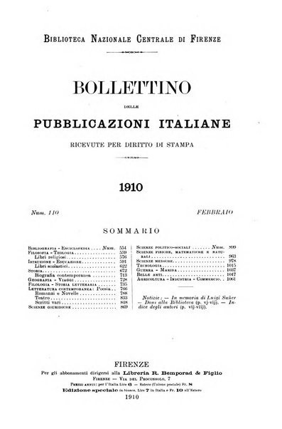 Bollettino delle pubblicazioni italiane ricevute per diritto di stampa