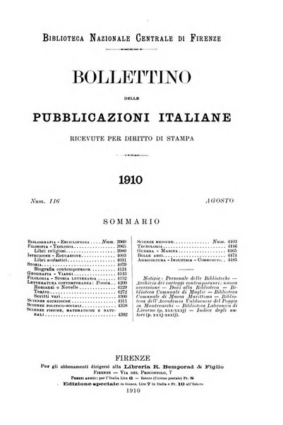 Bollettino delle pubblicazioni italiane ricevute per diritto di stampa