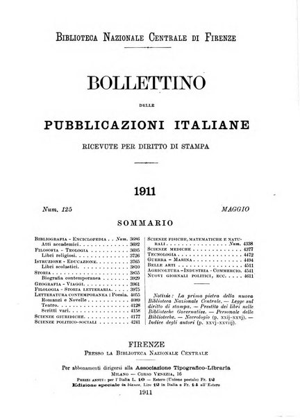 Bollettino delle pubblicazioni italiane ricevute per diritto di stampa