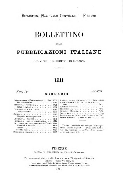 Bollettino delle pubblicazioni italiane ricevute per diritto di stampa