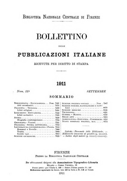 Bollettino delle pubblicazioni italiane ricevute per diritto di stampa