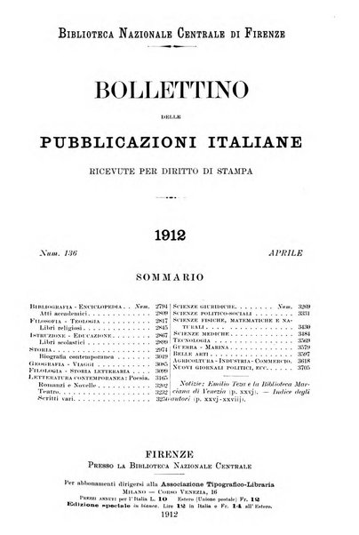 Bollettino delle pubblicazioni italiane ricevute per diritto di stampa