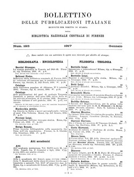 Bollettino delle pubblicazioni italiane ricevute per diritto di stampa