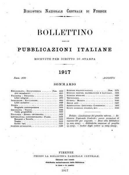 Bollettino delle pubblicazioni italiane ricevute per diritto di stampa