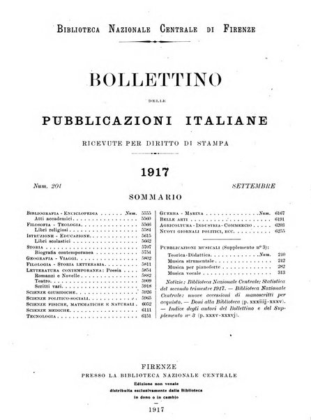 Bollettino delle pubblicazioni italiane ricevute per diritto di stampa