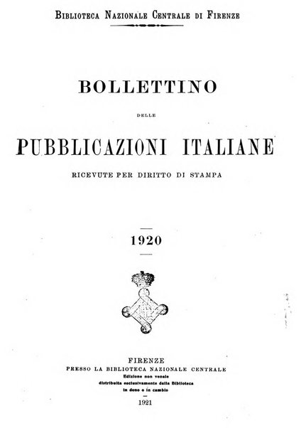 Bollettino delle pubblicazioni italiane ricevute per diritto di stampa