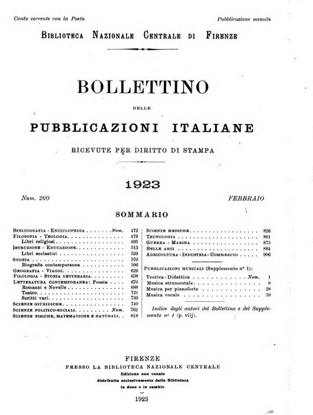 Bollettino delle pubblicazioni italiane ricevute per diritto di stampa