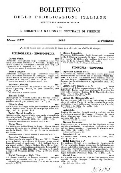 Bollettino delle pubblicazioni italiane ricevute per diritto di stampa