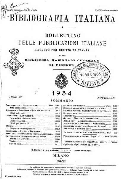 Bollettino delle pubblicazioni italiane ricevute per diritto di stampa