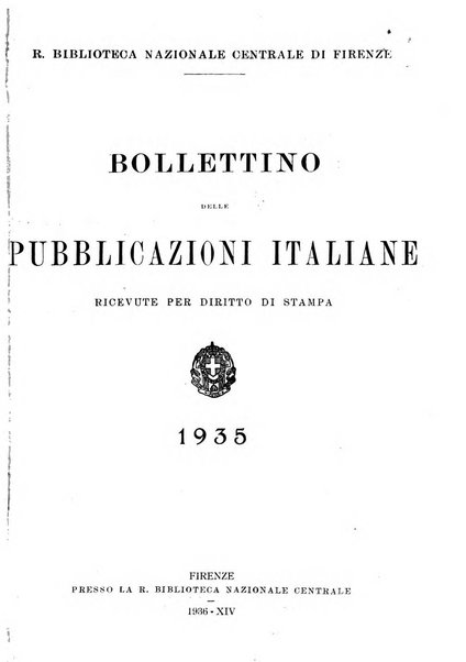 Bollettino delle pubblicazioni italiane ricevute per diritto di stampa